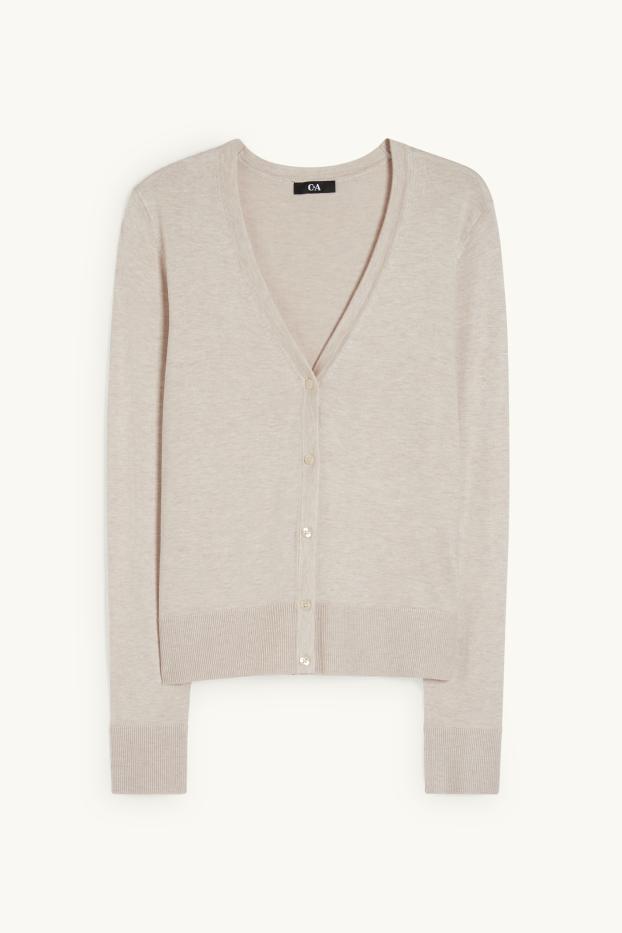 Donna - Cardigan basic - beige chiaro