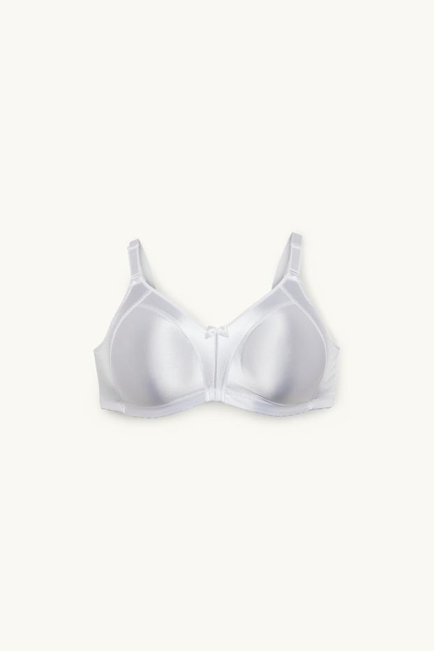 Femmes - Soutien-gorge réducteur - effet brillant - blanc