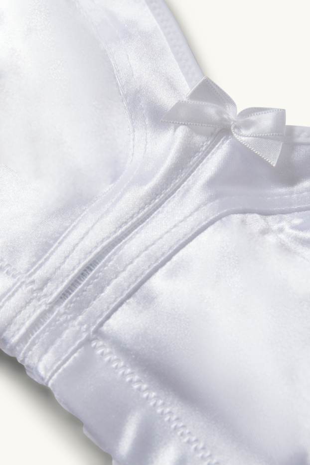 Femmes - Soutien-gorge réducteur - effet brillant - blanc