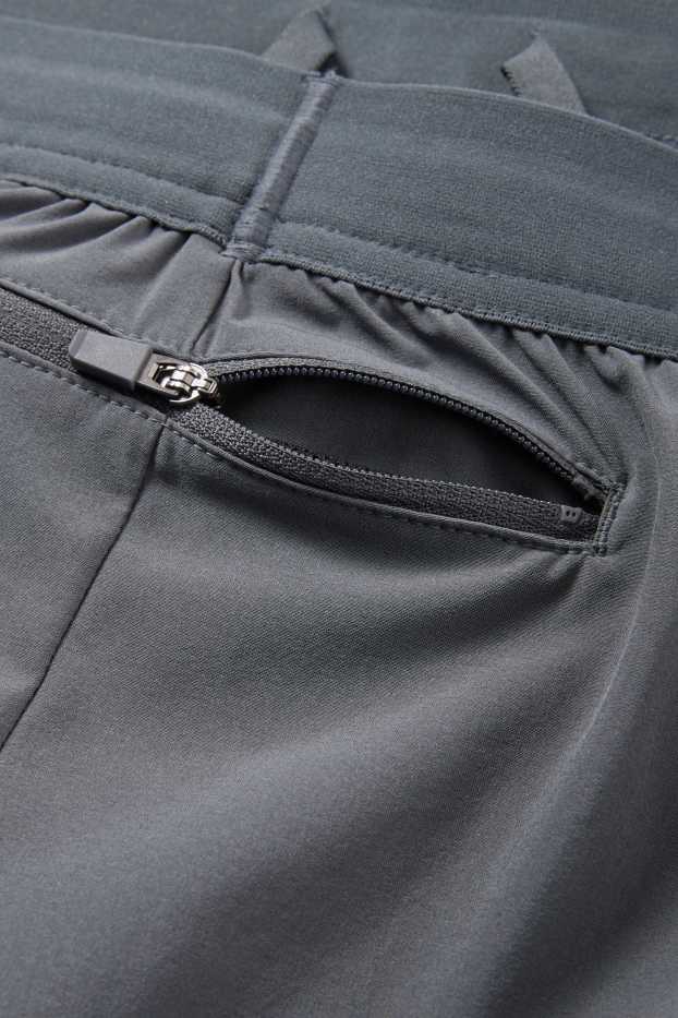 Herren - Funktions-Shorts - 4 Way Stretch - 2-in-1-Look - grau