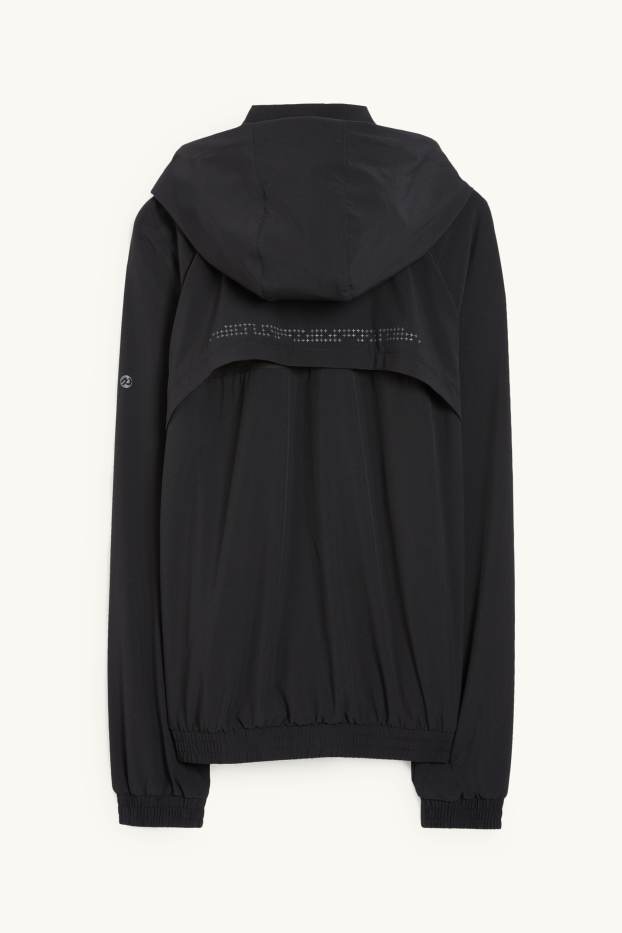 Uomo - Giacca sportiva con cappuccio - 4 Way Stretch - nero