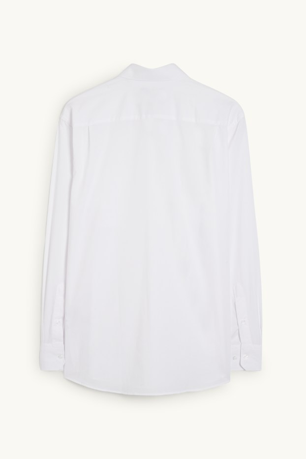 Hommes - Chemise de bureau - regular fit - manches ultracourtes - facile à repasser - blanc