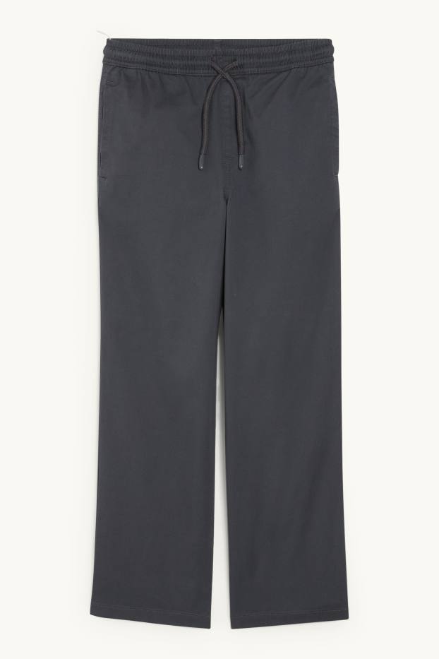 Kinder Jungen - Stoffhose - dunkelgrau