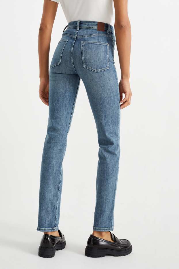 Donna - Straight jeans - vita alta - jeans azzurro