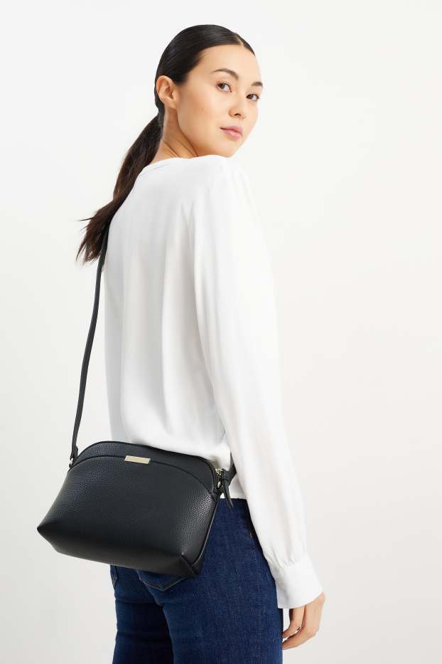 Women - Crossbody bag - faux leather - black