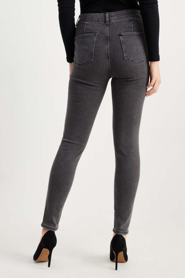 Women - Jegging jeans - high waist - denim-dark gray