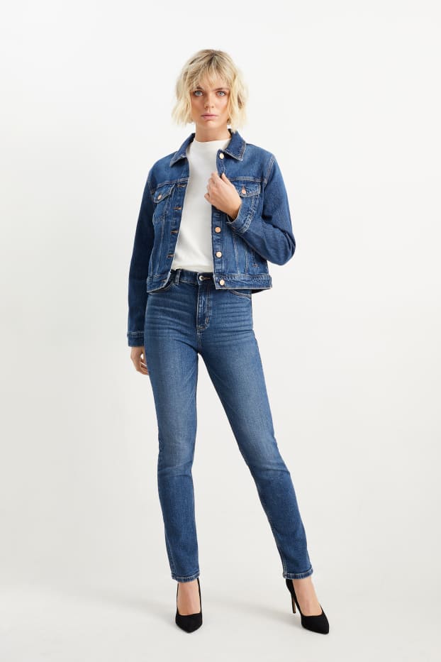 Femmes - Slim jean - high waist - LYCRA® - jean bleu
