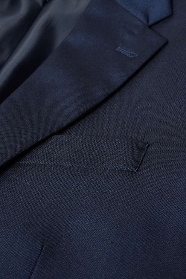 Hommes - Costume avec cravate - regular fit - 4 pièces - bleu foncé