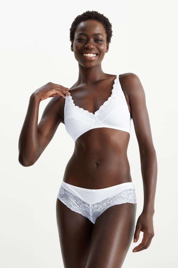 Women - Multipack of 2 - non-wired bra - white