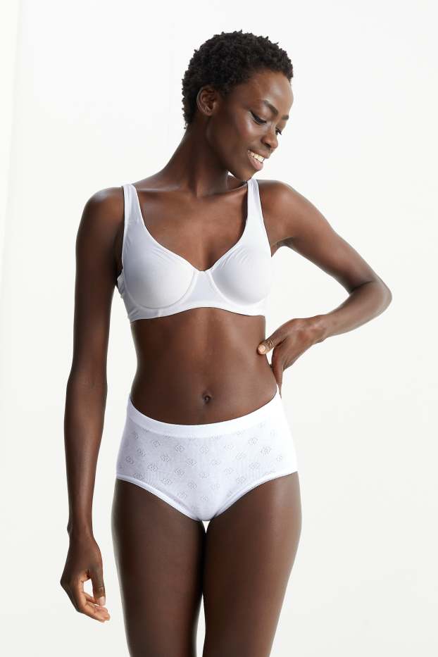 Femmes - Lot de 3 - culottes - blanc