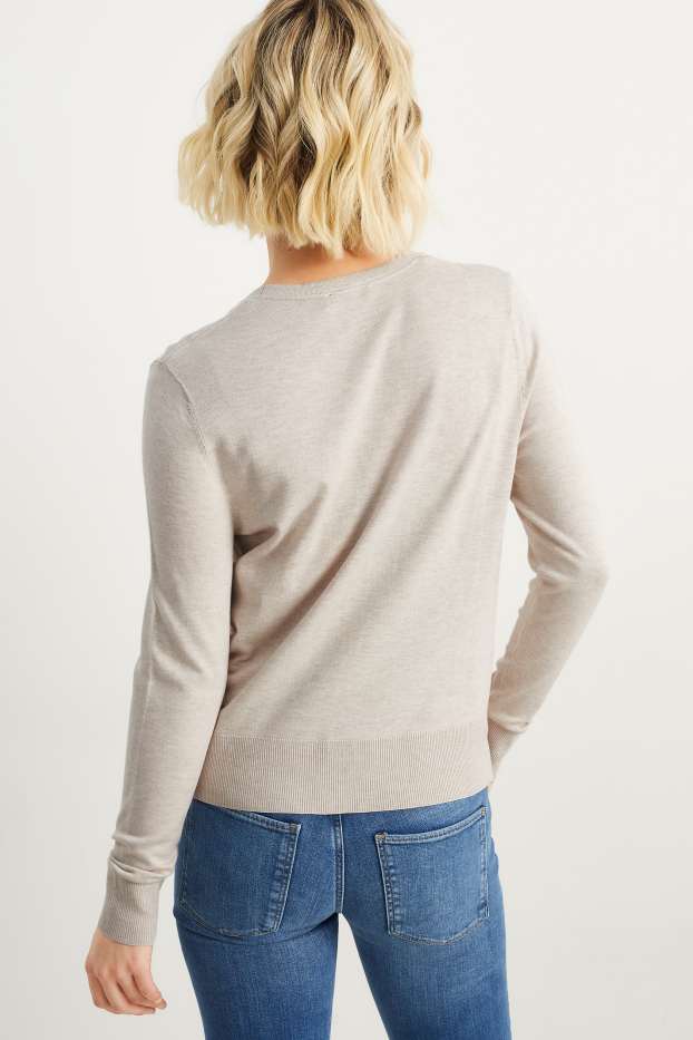 Donna - Cardigan basic - beige chiaro