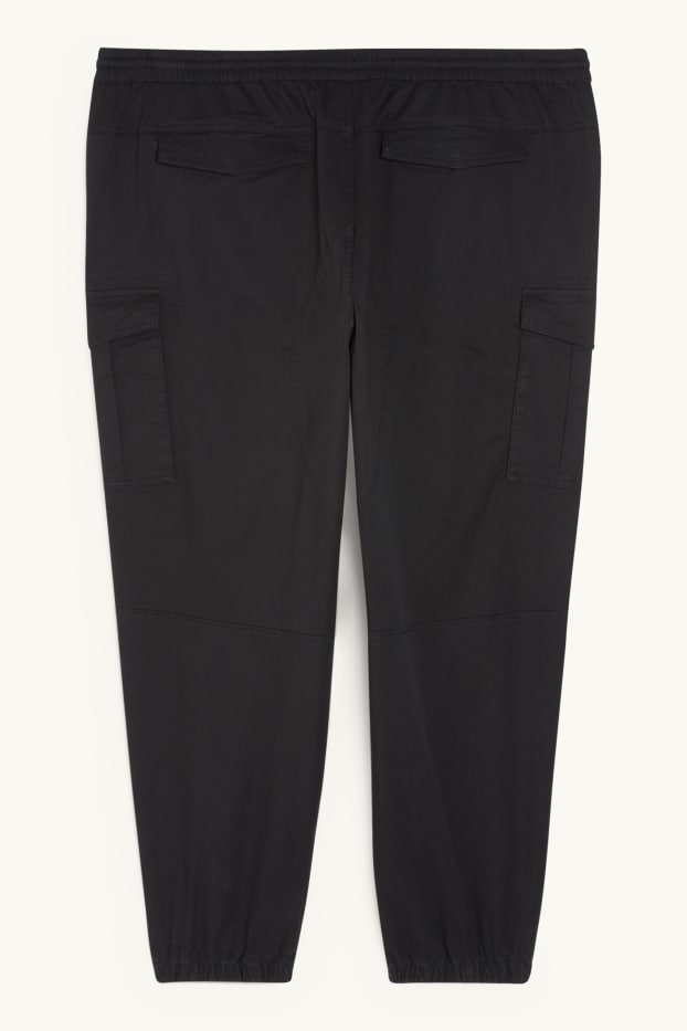 Hommes - Pantalon cargo - regular fit - noir