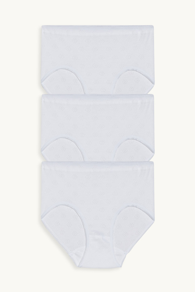 Femmes - Lot de 3 - culottes - blanc