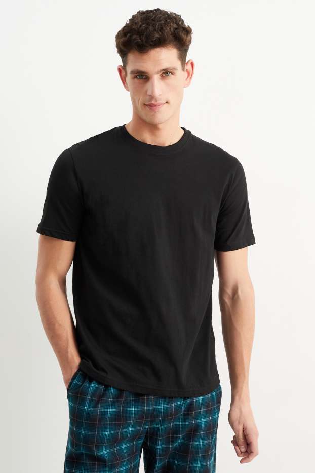 Hommes - Lot de 2 - maillots de corps - noir