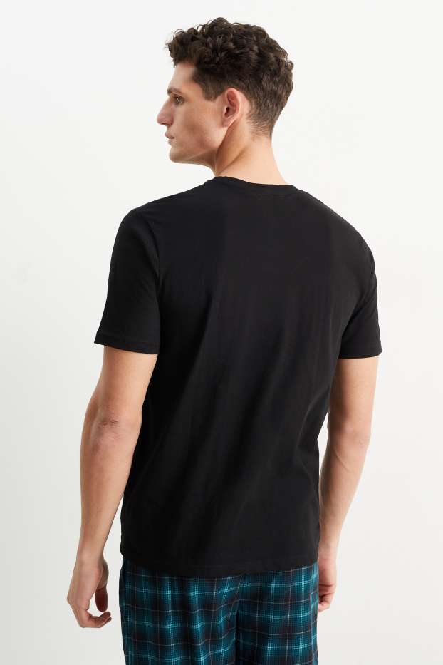 Hommes - Lot de 2 - maillots de corps - noir
