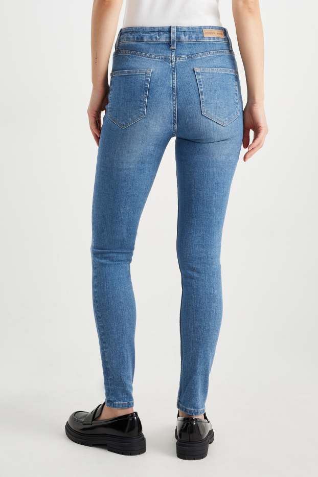 Femei - Skinny jeans - talie înaltă - denim-albastru