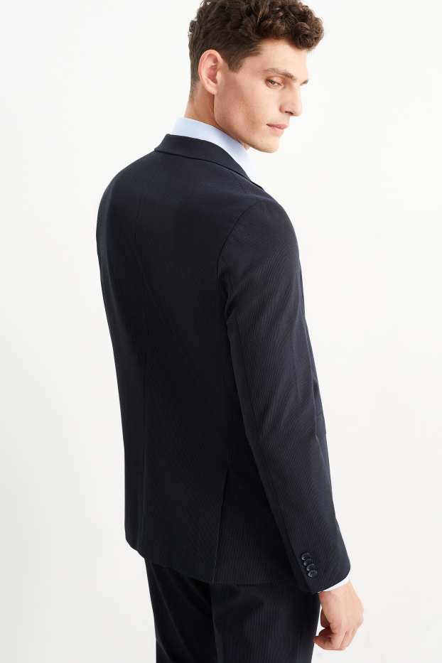 Hommes - Veste de costume - body fit - Flex - LYCRA® - bleu foncé