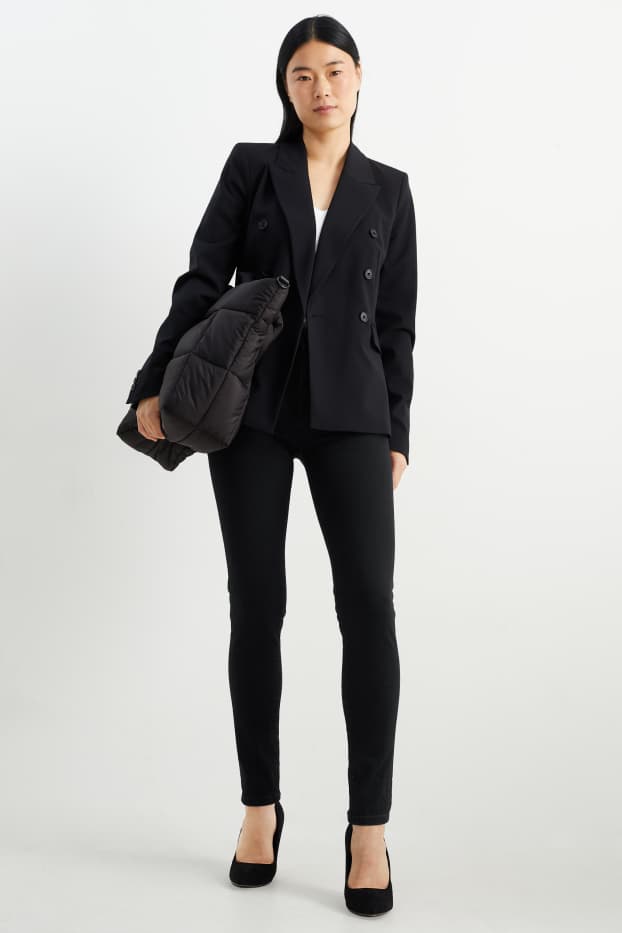 Femei - Skinny jeans - talie medie - jeans modelatori - LYCRA® - negru