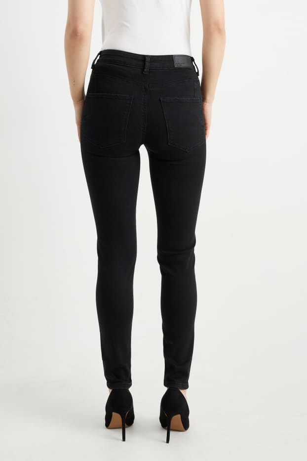 Femei - Skinny jeans - talie medie - jeans modelatori - LYCRA® - negru