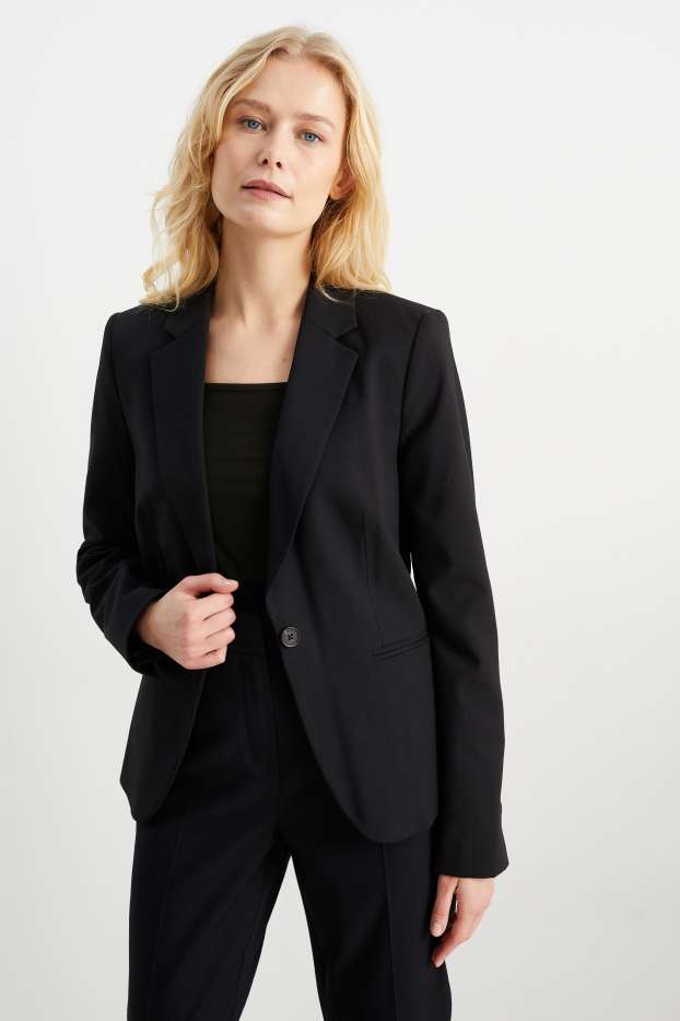 Femmes - Blazer de bureau - cintrée - noir