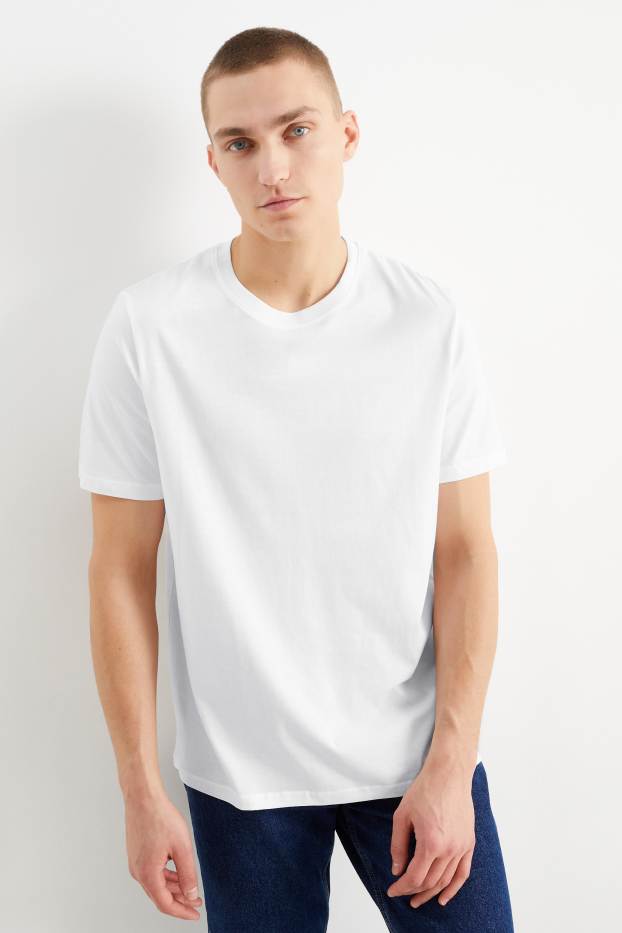 Uomo - T-shirt - regular fit - bianco