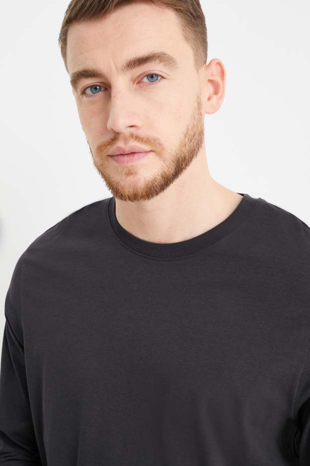 Uomo - Maglia a maniche lunghe - grigio scuro