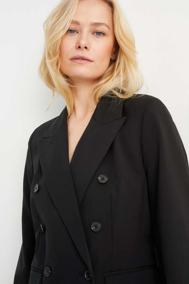 Damen - Business-Blazer - Regular Fit - Mix & Match  - schwarz