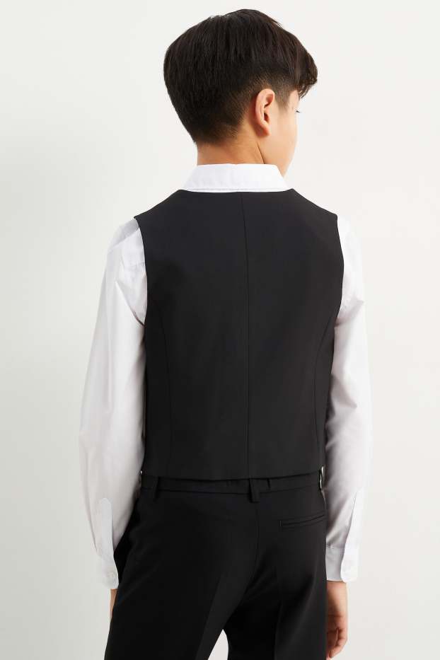 Kinder Buben - Baukasten-Weste - Stretch - LYCRA® - schwarz