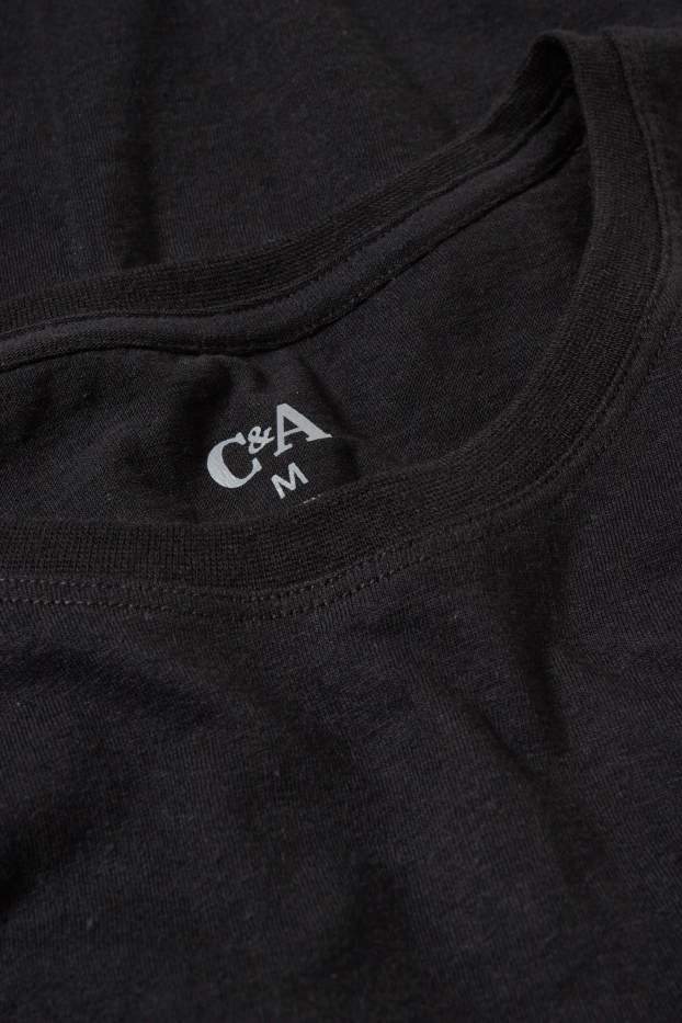 Pánské - Multipack 3 ks - nátělník - bezešvý - černá