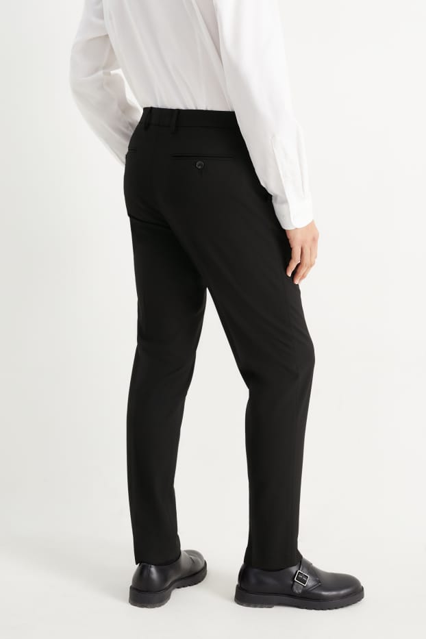 Uomo - Pantaloni coordinabili - slim fit - Flex - LYCRA® - Mix & Match - nero