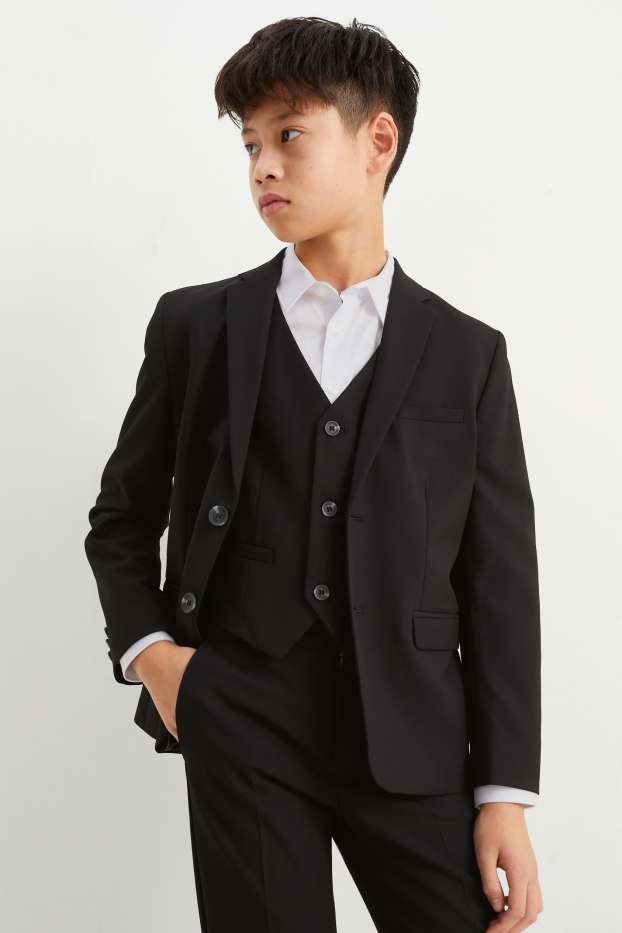 Enfants garçons - Veste de costume - Stretch - LYCRA® - noir