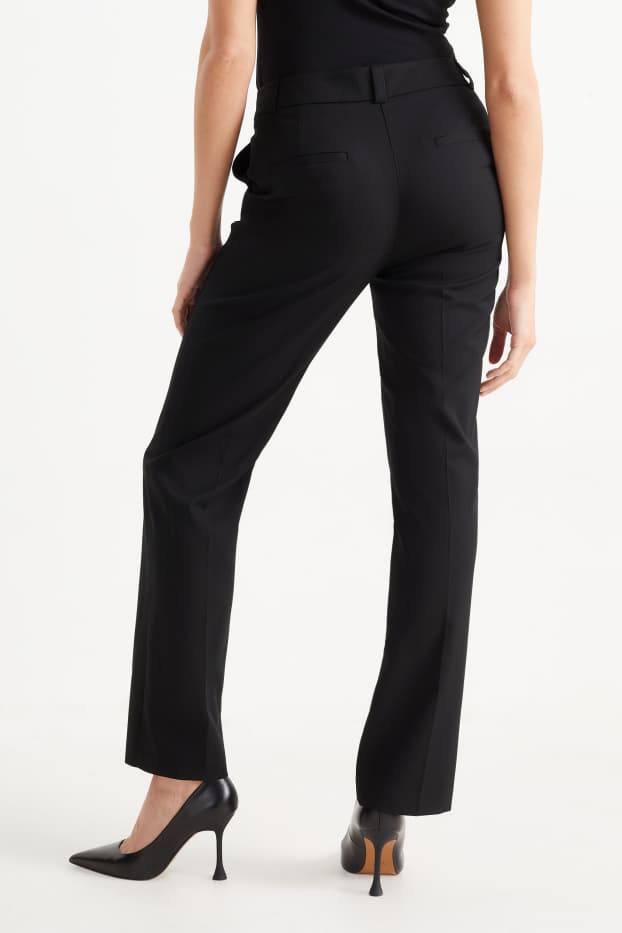 Damen - Business-Hose - Straight Fit - schwarz