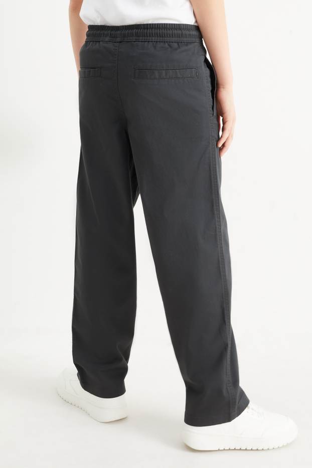 Kinder Jungen - Stoffhose - dunkelgrau