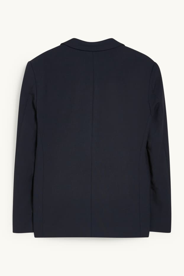 Děti - chlapci - Oblekové sako - stretch - LYCRA® - tmavomodrá