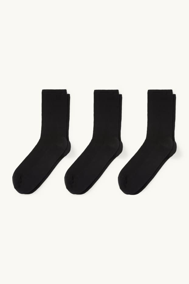 Women - Multipack of 3 - socks - comfort cuff - black