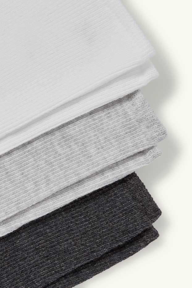 Donna - Confezione da 3 - calze - bordo comfort - grigio chiaro melange