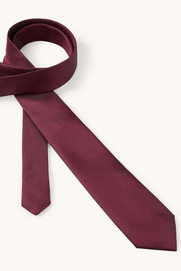 Men - Tie - bordeaux