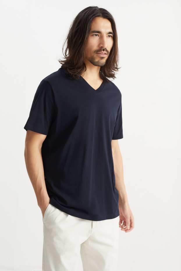 Herren - T-Shirt - Regular Fit - dunkelblau