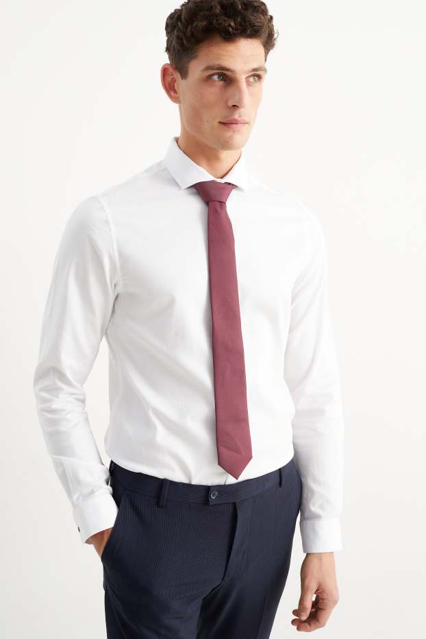 Men - Tie - bordeaux