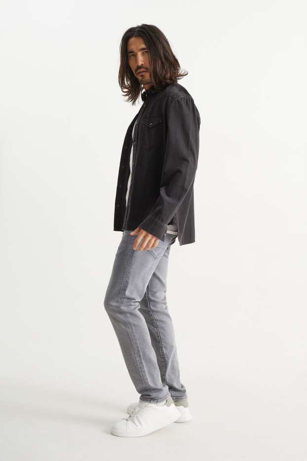 Hommes - Slim jean - LYCRA® - jean gris