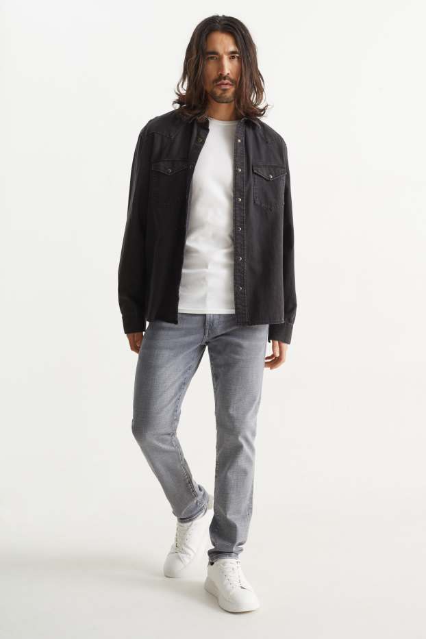 Hommes - Slim jean - LYCRA® - jean gris