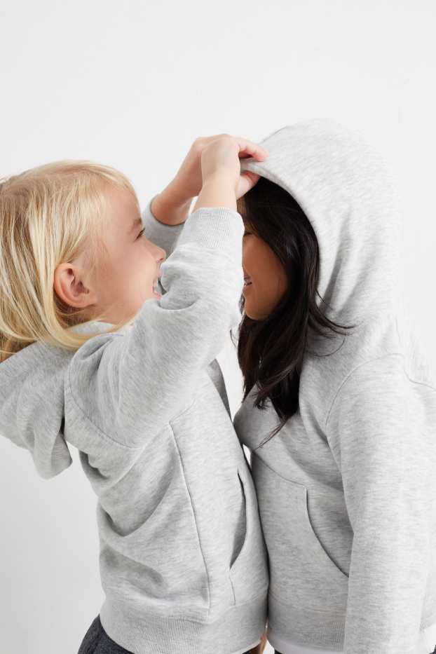 Unisex - Hoodie - genderneutral - hellgrau-melange