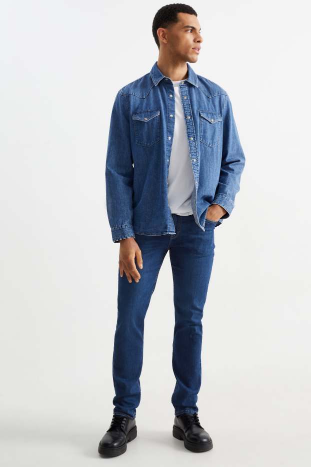 Pánské - Slim jeans - džíny - modré