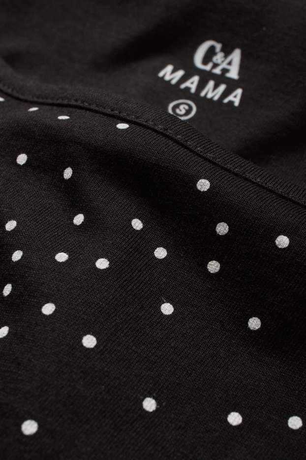 Dámské - Souprava - kojící noční košile a župan - 2dílná - černá