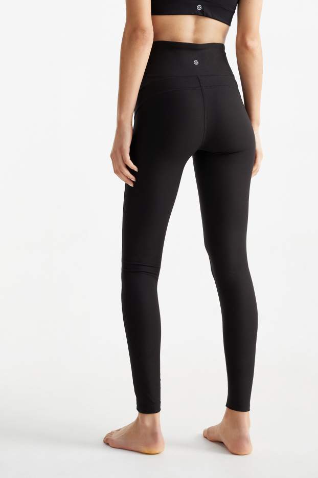 Damen - Funktions-Leggings - 4 Way Stretch - schwarz