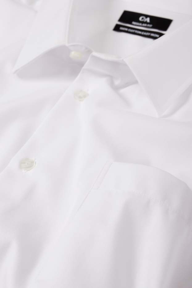 Heren - Overhemd - regular fit - gemakkelijk te strijken - wit
