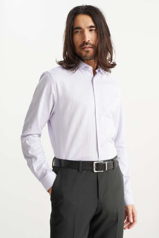 Heren - Aan twee kanten draagbare leren riem - zwart