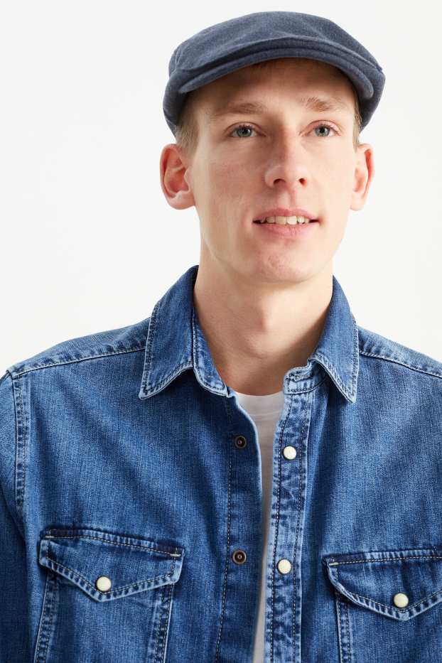 Men - Flat cap - dark blue