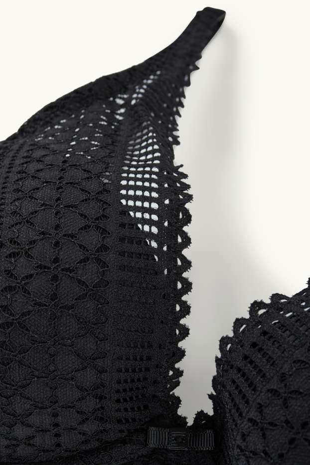 Femmes - Soutien-gorge avec armatures - PLUNGE - ampliforme - noir