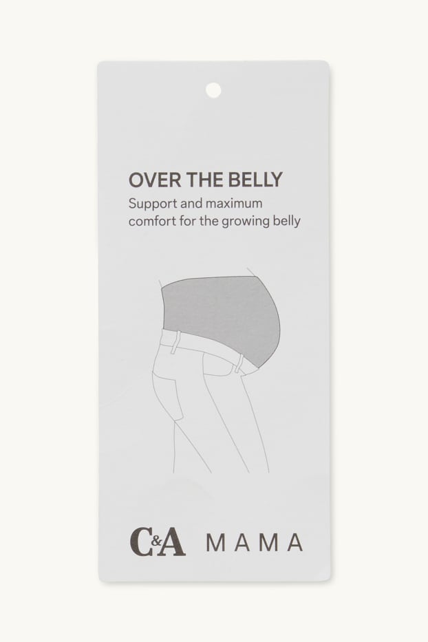 Dámské - Těhotenské kalhoty chino s páskem - slim fit - tmavomodrá